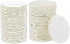 HARFINGTON 24pcs Scrubber Scouring Pads 450 Grits 4 Inch Drill Power Brush Hoop and Loop Surface Conditioning Disc Drill Scuffing Disc Scrub Pads for Home Kitchen Cleaning, White