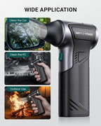 T150 Compressed Air Duster, 110000RPM Cordless Electric Air Duster, 3-Gear Mini Handheld Cordless Blower with Fast Charging, Portable Air Blower for PC, Car, Outdoor, Keyboard
