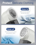 BEAUTURAL Fabric Shaver, Rechargeable Lint Remover, Electric Portable Sweater Defuzzer with 3 Speeds, 6 Leaf Blades, Digital LED Display, Remove Pilling for Clothes, Furniture, Sweater, Couch, Blanket