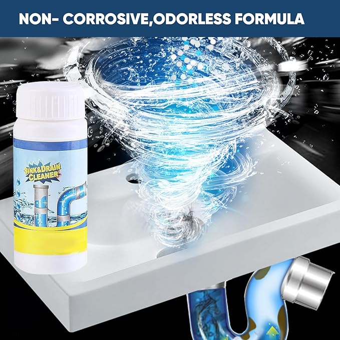 Sink & Drain Cleaner, Drain Cleaner Powder, 3.9 oz Bottle, Sewer Pipe Maintainer for Kitchen, Bathtub, Shower Drains (7Bottles)