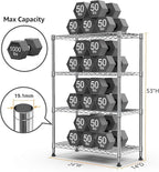 M MZG 1000 lbs Storage Shelving 4-Tier Utility Shelving Unit Steel Organizer Wire Rack for Home,Kitchen,Office,Chrome (13.7" D x 23.6" W x 53.4" H)