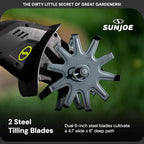 Sun Joe 24V-TLR-LTE 24-Volt Amp Cordless Garden Tiller + Cultivator, Kit (w/2.0-Ah Battery + Quick Charger)