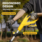 Alloyman 20V Cordless Tiller Cultivator, 360RPM Electric Garden Tiller, with 2 * 2.0Ah Batteries & Charger, 9In Tilling Width and 6.6In Depth Garden Rototiller for Lawn/Gardening/Soil Cultivation