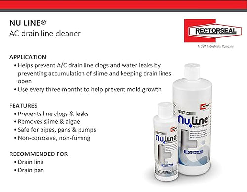 (4)-Pack NuLine HVAC Condensate Nu-Line Drain Cleaner, 8 Ounce