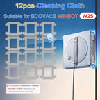 Cleaning Rag for ECOVACS WINBOT W2S/ W2S Omni Window Cleaning Robot, Washable and Reusable W2S Mop Pad Accessories 12 Pcs