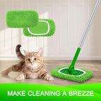 Reusable Microfiber Mop Pads Compatible with Swiffer Sweeper- 4 Pack Dry Sweeping Cloths & Wet Mopping Cloths - Chenille Washable Wet Pads Refill for Mopping Floors (Mop is not Included)