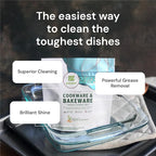 Grab Green Cookware and Bakeware Cleaner Pods, 4 Bags of 15 Pods, Tangerine Lemongrass Scent, Plant and Mineral Based, Removes Burnt-On Food, Eliminates Grit and Grime, No Scrubbing Necessary