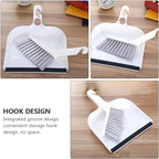 Tofficu Mini Kitchen Table Cleaning Brush and Dustpan Set, 2pcs White Handheld Brooms with Dustpans for Desktop Household Sweeping and Table Cleaning