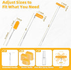 6 ft Extendable Handle with 20 Duster Refills, Heavy Duty Duster Refills Kit Compatible with Swiffer, 360 Disposable Microfiber Duster Pads for Ceiling Fan, Window & Hard to Reach Areas Cleaning