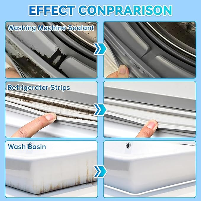 Home Remover Gel, 2 Pack Washing Machine Cleaner for Washing Machine, Refrigerator Strips, Grout Cleaner for Tiles Grout Sealant Bathroom Cleaning Kitchen Sinks, Front Load Washer Cleaning Solution