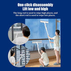 Squeegee for Window Cleaning with Spray,Window Washing Kit with Extension Pole,Double Sided and Long Handle Window Cleaner Tool for Car and Home with - 14 Inches - 3pcs Rags