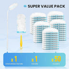 Duster Kit for Swiffer® Duster Refill: 50 Heavy Duty Refills + 2 Handles | 3X Grip & Static Tech | Car, Furniture & Electronics Dry Cleaning