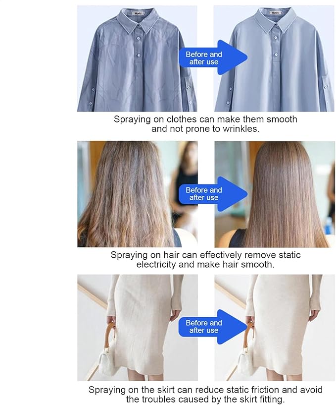 Static Guard Spray - Anti-Static Spray For Clothes, Static Cling Remover Spray | Fabric Spray For Clothes, Static Control Spray For Home, Travel-Friendly Anti-Cling Spray, Easy-to-Use, frash Scent Sta