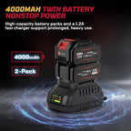 Cordless Impact Wrench1/2 Inch, 600N. M/450Ft-lbs Power Impact Gun Kit, High Torque Electric Impact Driver for Car RV Tire,LED Light,4.0Ah Battery,Car/DIY Furniture/Home,Power tools,Red Toolbox