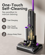 Wet Dry Vacuum Cleaner 16,000Pa,50Mins Runtime Cleaning Area 3,013 ft²,Cordless Vacuum Cleaner, Cordless Vacuum and Mop All in One,for Hard Floors Sticky Messes and Pet Hair,H15 Set