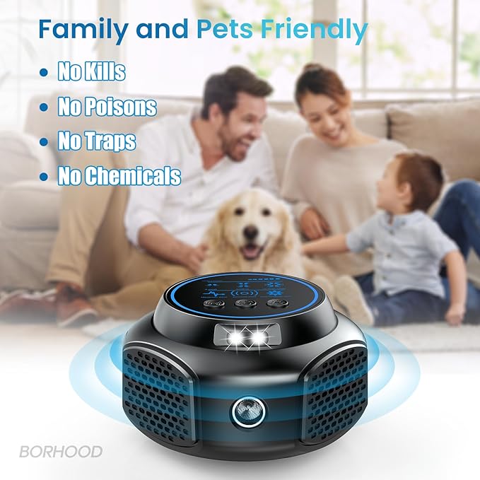 Ultrasonic Pest Repellent Plug in Indoor Mouse Traps for Home, Mouse Repellent Ultrasonic Device, Rodent Repeller Ultrasonic Plug in Pest Control for Rat Mice Spider Squirrel Roach for Home Attic