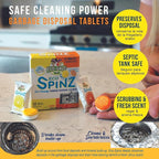 Eco Spinz Garbage Disposal Soap for Cleaning Kitchen Sinks and Drains 6 ct. Lemon & 6 ct. Orange Citrus Scent