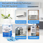 Poesie AC Drain Pan Tablets 120 Count, Condensate Tablets, Non-Clog Pan Cleaner, Effective Odor Control for All HVAC, Dehumidifiers and Appliance Pans