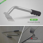 Walensee Weed Puller Tool, Portable Garden Weed Pulling Tool,Upgraded Durable Garden Weeder with 5-Tine Manganese Steel&Rubber Handle for Vegetable Gardening, Backyard Planting & Uprooting Weeding
