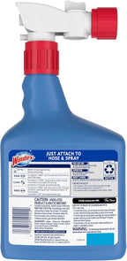 Windex Outdoor Window and Glass Cleaner for Hose Ammonia Free, Concentrated Formula for Deep Outdoor Clean, Patio Cleaner, Compatible With All Hoses, 32 Fl Oz (Pack of 2)