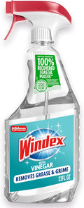 Windex Vinegar Glass and Surface Cleaner Spray Bottle, Packaging Designed to Prevent Leakage and Breaking, Surface Cleaning Spray, 23 Fl Oz