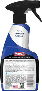 Weiman Heavy Duty Gas Range & Stove Top Cleaner and Degreaser - 4 Pack, 24 Ounces with MicroFiber Cleaning Towel