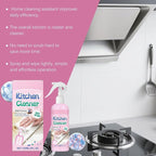 Kitchen Cleaner Spray, No-Scrub Cleaning Power, 7.5x4.7x17cm, Dirt Clean Spray, All Purpose Stain Removal, Efficient Grime Elimination, For Counter Cabinet Barbeque