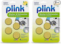 Plink Washer and Dishwasher Freshener and Cleaner, Prevents Residue, Removes Odors in Kitchen and Laundry Room Appliances, Septic-Friendly, Fresh Lemon Scent, 2 Packs of 4 Tablets