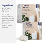 THE CLEAN PEOPLE Toilet Bowl Cleaner | Eco Friendly Toilet Bowl Cleaner Tablets for Removing Hard Water Stains, Rust, and Limescale Buildup (12 Count)