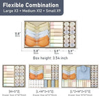 DIMJ Drawer Organizer Clothes 28 Pack - Foldable Baby Organizers and Storage Dresser Organizer for Bedroom, Closet Nursery Organization Dresser Dividers for underwear, Sock, Bra, Belt, Tie