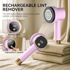 Rechargeable Fabric Shaver for Clothes: 6-Leaf Blades & 3 Speeds to Remove Pilling, Fuzz & Lint Balls - with LED Display, Portable Electric Lint Remover for Sweater, Couch, Blanket, Furniture