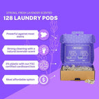 Greenseedz Laundry Pods, Fresh Lavender Scent, 128 Pacs, Eco Friendly, Powerful Clean, Skin Friendly, Biodegradable, HE Compatible