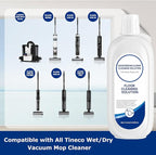 Floor Cleaning Solution Compatible with Tineco Floor Cleaner Solution Deep Clean for Tineco Solution Cleaning Liquid for Multiple Hard Floors, for All Robotic Vacuum Mop Residue & Streak Free 4 Packs