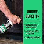 Grandpa Gus's Natural Pest Killer Spray, Ready-to-Use Indoor and Outdoor Insect Control, Kills Ants, Roaches, Spiders, Fleas, Ticks, Hornets, Wasps and More, Safe for Kids and Pets, 16 fl oz