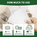 YUCO Dishwasher Detergent Sheets 100 Loads, Liquid-Free Dish Soap Cleaner Strips Eco-Friendly No Plastic Dishwasher Pods Detergent, Use in Dishwasher or Sink, Leaving Dishes Sparkling Clean (Lemon)