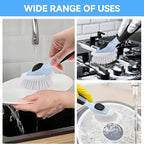 Dish Brush Refills 4 Pack, White Replacement Brush Heads Compatible with OXO Dish Brush & OXO Dish Scrubber
