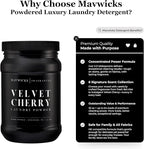 Luxury Laundry Detergent Powder (Velvet Cherry) 32 Oz – Concentrated for Tough Stains and Odors, For All Washing machine types – Gentle on Fabrics