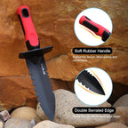 Heavy Duty Double Serrated Edge Digger - Metal Detecting Tool with Sheath, Belt Mounted, Gardening Accessories