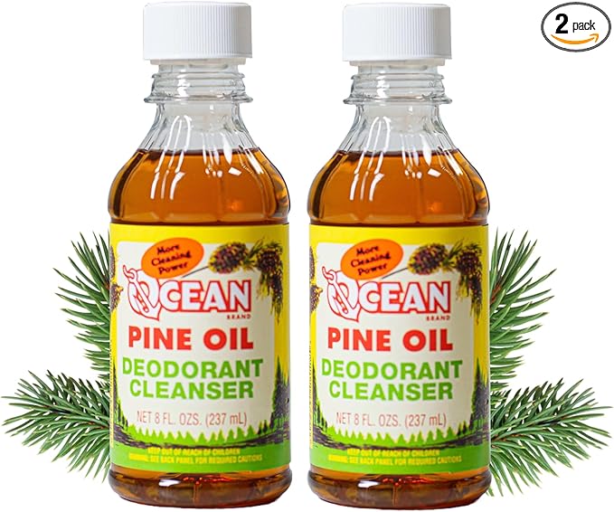 Ocean Pine Oil Cleaner Concentrate, 65% Pine Oil Deodorizer, All-Purpose Household Cleaner for Floors, Kitchen, Bathroom, Laundry, Grease & Odor Removal (2, 8 fl oz)