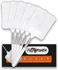 5-Pack Heavy Duty Fly Swatters – Indoor Manual Bug Swatter Set with Long Reach Handle – Stealthy, Durable and Compact Design for Home Use (White)