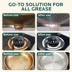 Clean Up Kitchen Oil Stains Spray: Foam Cleaner Spray Cuts Through Baked-On Grease on Ovens Stove Tops Grills - Heavy Duty Kitchen Degreaser & Cleaner for Multi-Surface Cookware & Countertop