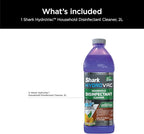 Shark HydroVac Household Disinfectant Cleaner, Kills 99.9% of Bacteria & Viruses, Compatible with Shark HydroVac 3-in-1 Multi-Surface Cleaners on Hardfloor, Stone, Laminate & Tile, Purple, WDCD60