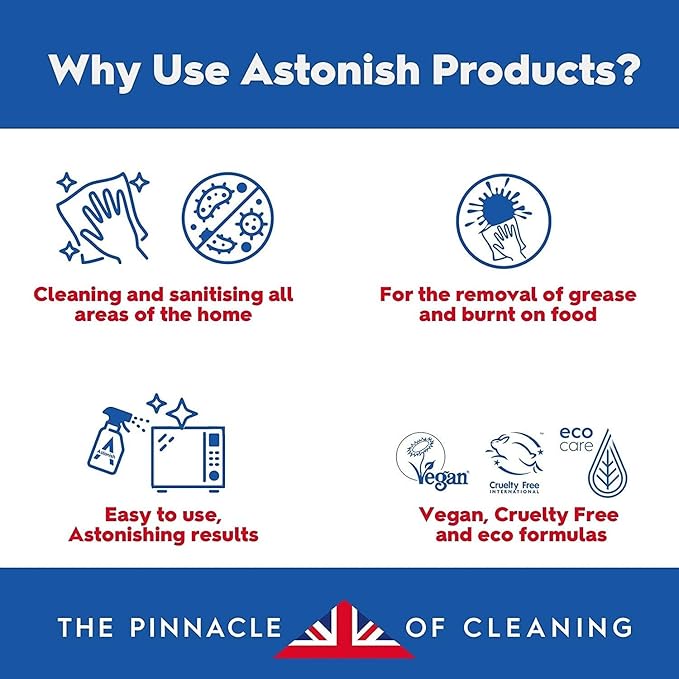 Astonish Descaling Foaming Powder | Tea & Coffee Mugs, Pots, Kettles & Stainless Steel | Dissolves Limescale & Eliminates Stains Clean & Revive (Pack of 6)
