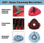 6PCS Spin Mop Replacement Heads,with Only Fit for RinseClean 2-Tank System,Machine Washable & Easy to Replace.Including 4 Spin mop Replacement Heads, 1 Brush Head and 1 Base