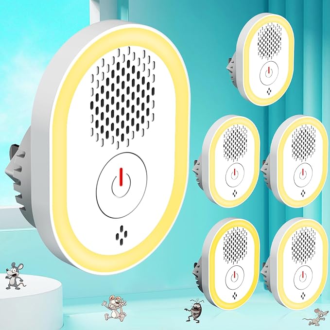Ultrasonic Repeller Pest, Mouse Repellent Ultrasonic Plug In Indoor Sonic Repellent Pest Control Rodent Repellent Ultrasonic Mouse Insect Bug Bat Squirrel Rat For House Attic Garage Basement Apartment