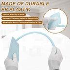 HARFINGTON 4pcs Fly Swatter 4.5"x4.5" Plastic Manual Heavy Duty Long Handle Fly Swatter for Home Indoor Outdoor, Blue