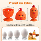 Egg Brush Cleaner, Egg Cleaner for Fresh Eggs, Cute Chick Shaped Egg Wash and Brush, Washing Egg Tool for Standard Sized Eggs (Orange)