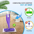 20 Count Wet Jet Pads Refill, Compatible with Swiffer WetJet Spray Mop, Super Absorbent Disposable Cleaning Pads for All Floor Types