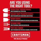 Craftsman Square Point Shovel, Pack of 3