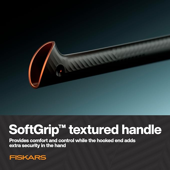 Fiskars Ultra Universal Axe U14, Precision-Ground RazorEdge Double-Hardened Steel Blade Stays Sharp, Lightweight FiberComp Shaft & SoftGrip Handle for Chopping & Kindling, 14", Black